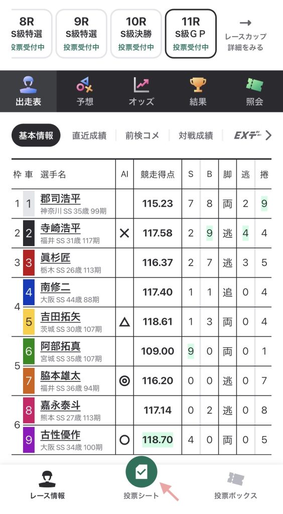 KEIRINグランプリ2025の車券の買い方（購入手順3）